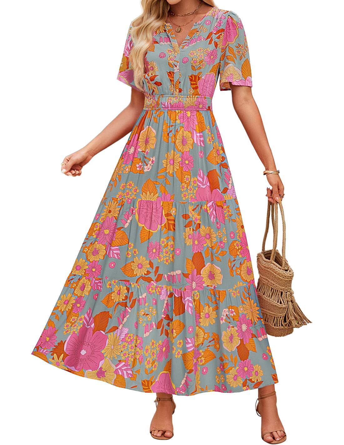Sukienka maxi w kwiaty Lidia Sek Summer Comfort