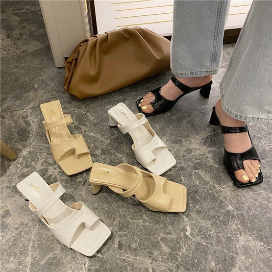 Chic Chunky Heel Sandals by Lidia Sek