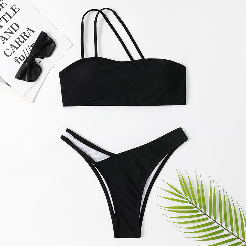 Elegancki komplet bikini Lidia Sek na jedno ramię
