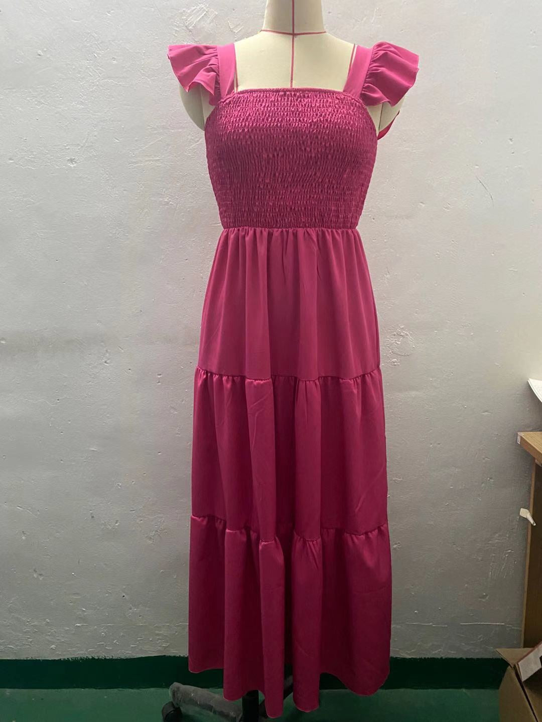 Elegancka sukienka maxi z falbanką od Lidia Sek