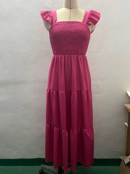 Elegancka sukienka maxi z falbanką od Lidia Sek