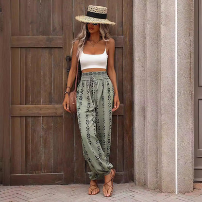 Spodnie boho z szerokimi nogawkami od Lidia Sek