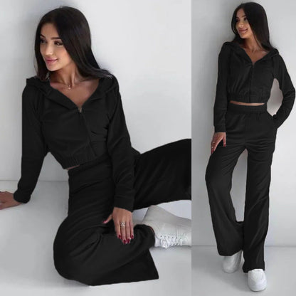 Elegancki dwuczęściowy komplet wypoczynkowy Lidia Sek z bluzą