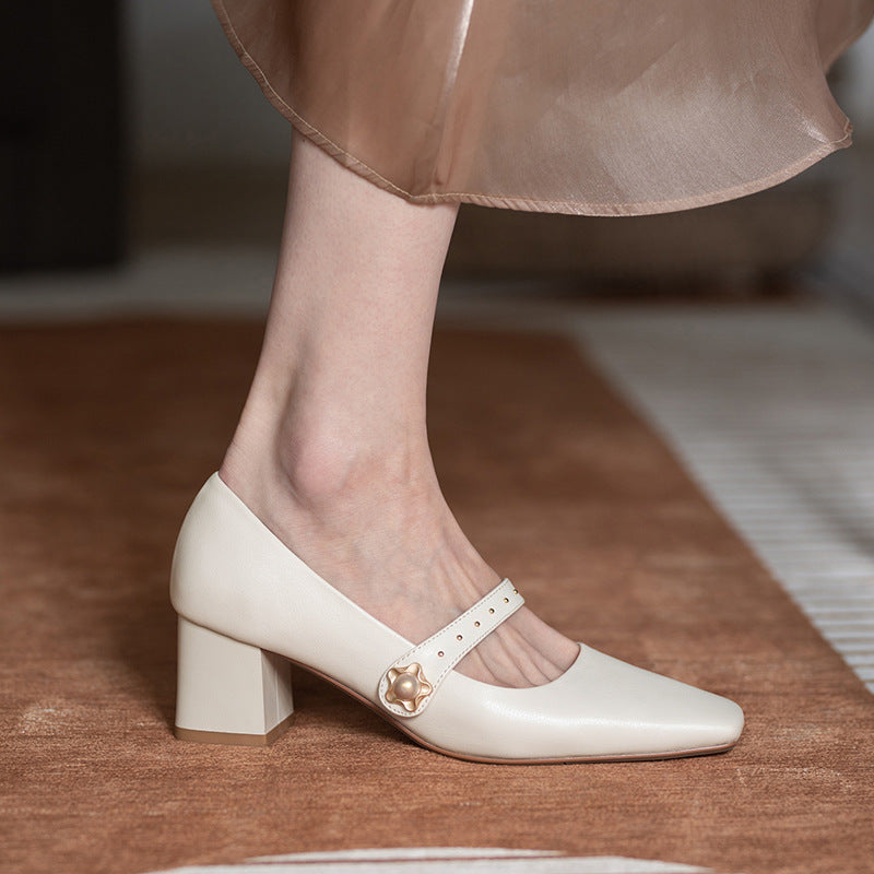 Klasyczne buty na obcasie Mary Jane marki Lidia Sek