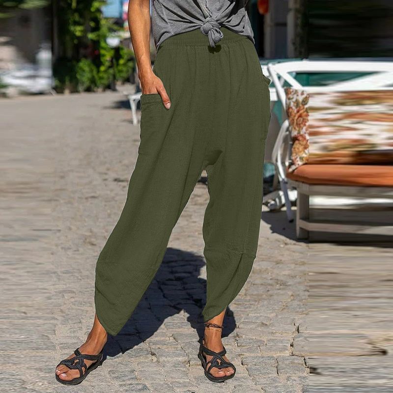 Relaxed Fit Lidia Sek Cotton Casual Pants