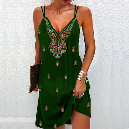 Sukienka boho z dekoltem w serek, kolekcja letnia Lidia Sek
