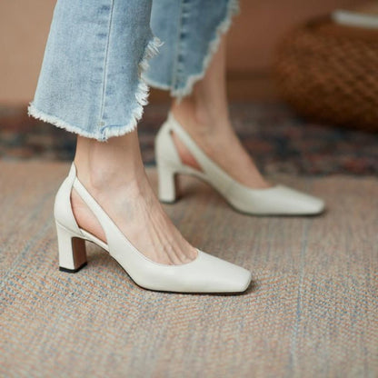 Elegant Block Heel Pumps by Lidia Sek