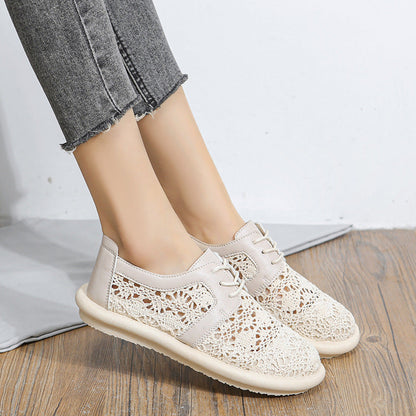 Breathable Crochet Lidia Sek Casual Flat Shoes