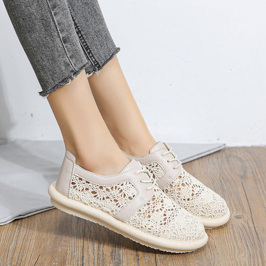 Breathable Crochet Lidia Sek Casual Flat Shoes