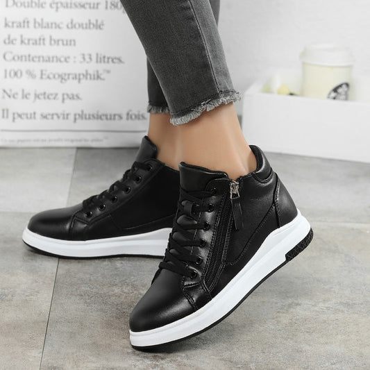 Sleek Leather Sneakers Lidia Sek Board Shoes