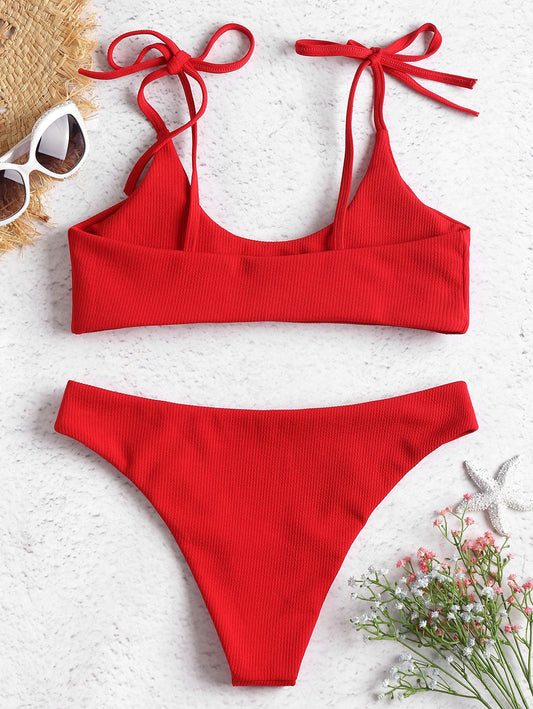 Odważne bikini bez ramiączek z niskim stanem marki Lidia Sek