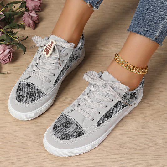 Floral Embroidered Lidia Sek Casual Sneakers