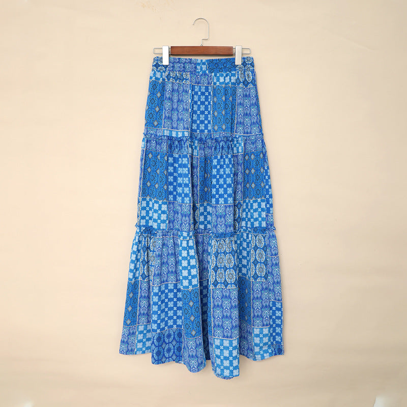 Spódnica maxi Lidia Sek z nadrukiem w stylu boho