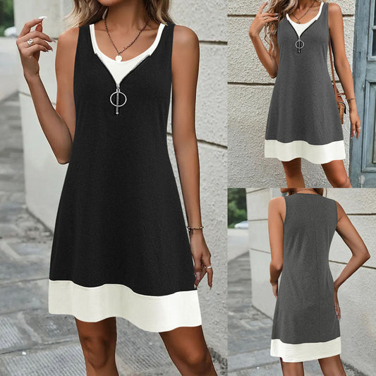 Elegant Sleeveless Vest Dress by Lidia Sek