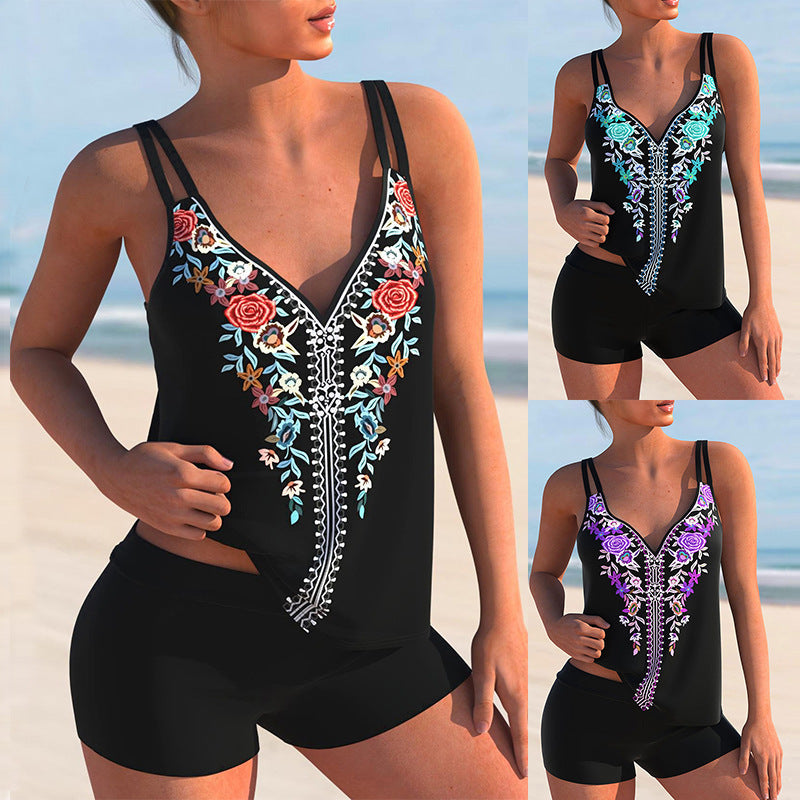 Floral Print Plus Size Bikini by Lidia Sek