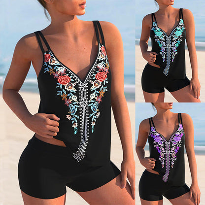 Floral Print Plus Size Bikini by Lidia Sek