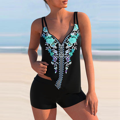 Bikini w kwiatowy wzór plus size od Lidia Sek