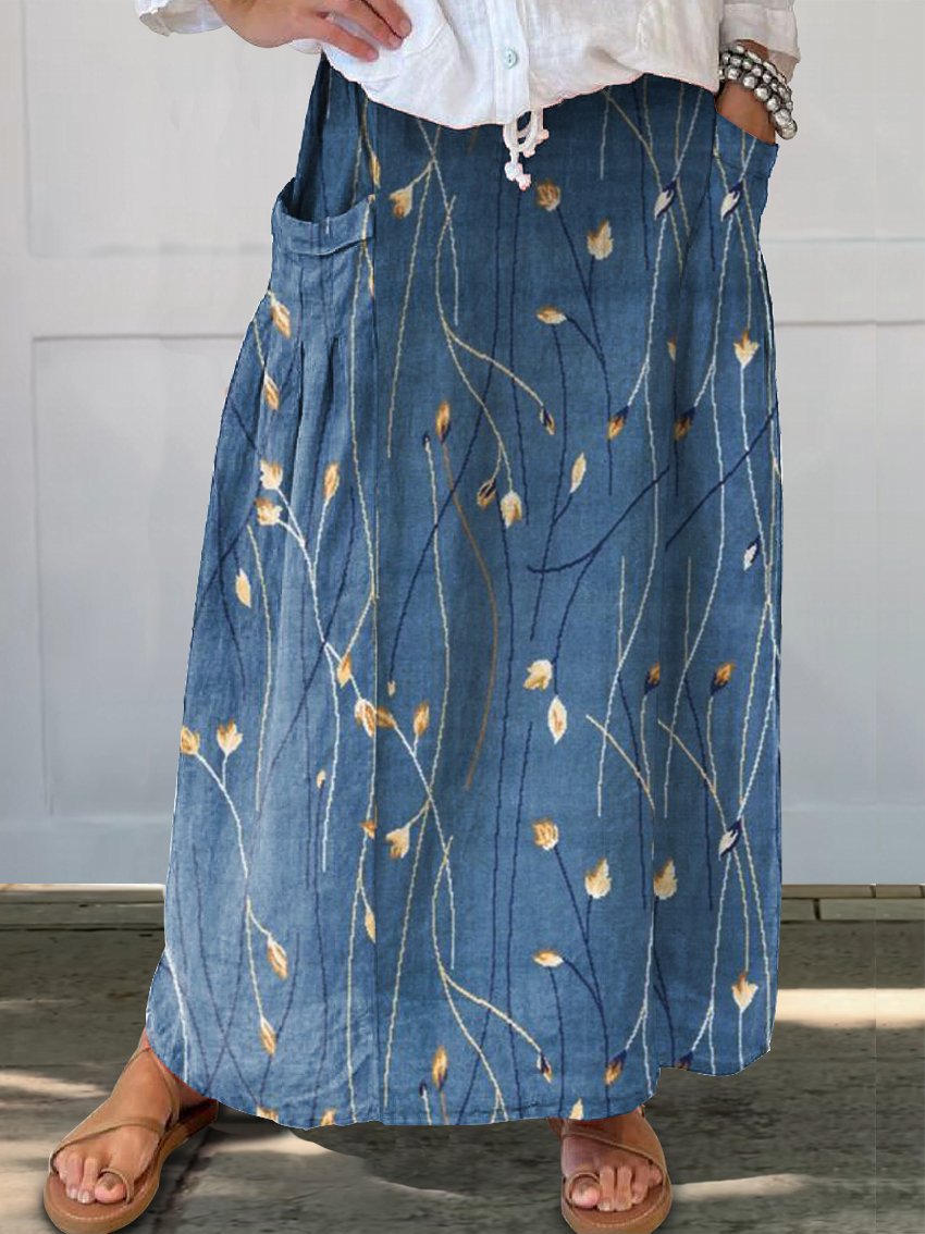 Spódnica Lidia Sek Everyday Pocket w kwiaty w stylu retro