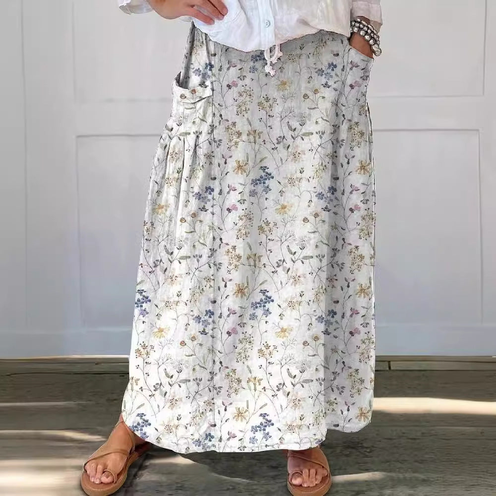 Spódnica Lidia Sek Everyday Pocket w kwiaty w stylu retro