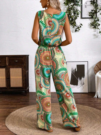 Kombinezon bez rękawów w stylu boho Lidia Sek