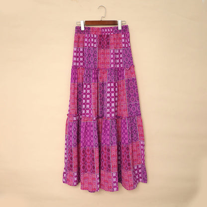 Spódnica maxi Lidia Sek z nadrukiem w stylu boho