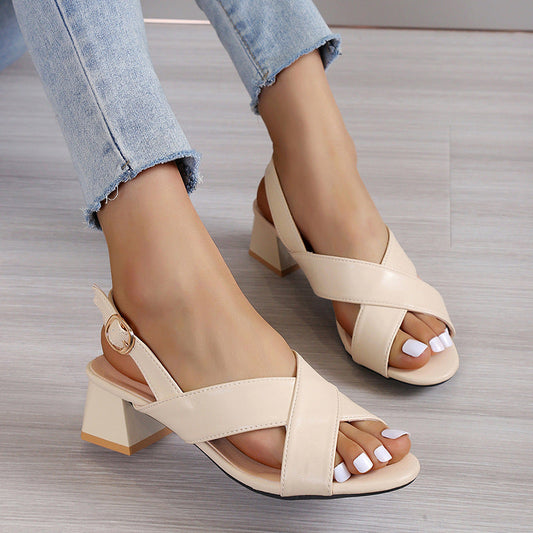 Chic Block Heel Sandals Lidia Sek Ankle Strap