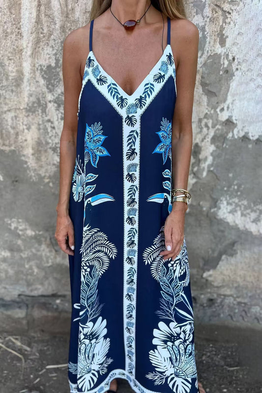 Sukienka midi Lidia Sek z nadrukiem w kwiaty w stylu retro