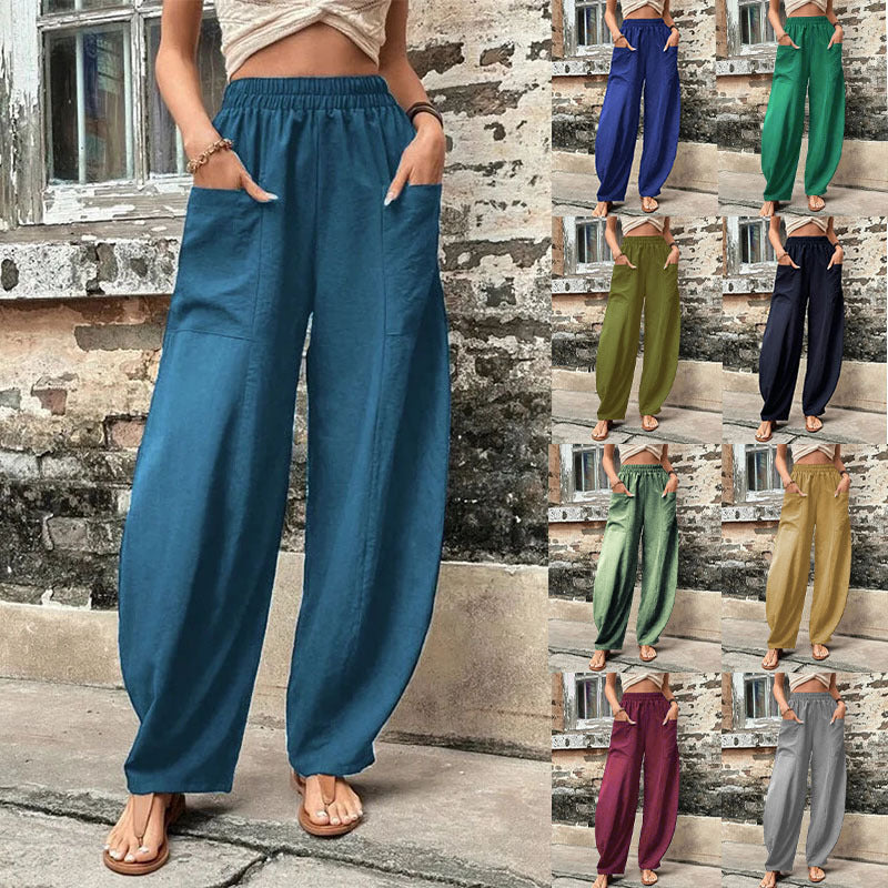Relaxed Fit Lidia Sek Harem Pants with Pockets