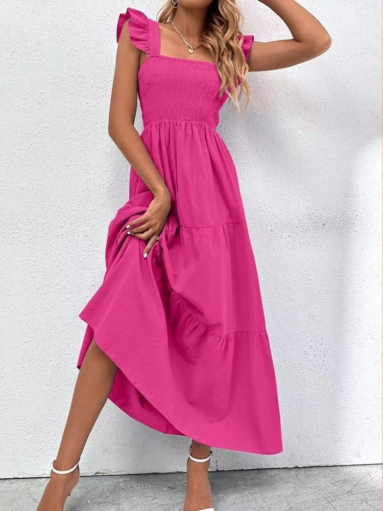 Elegancka sukienka maxi z falbanką od Lidia Sek