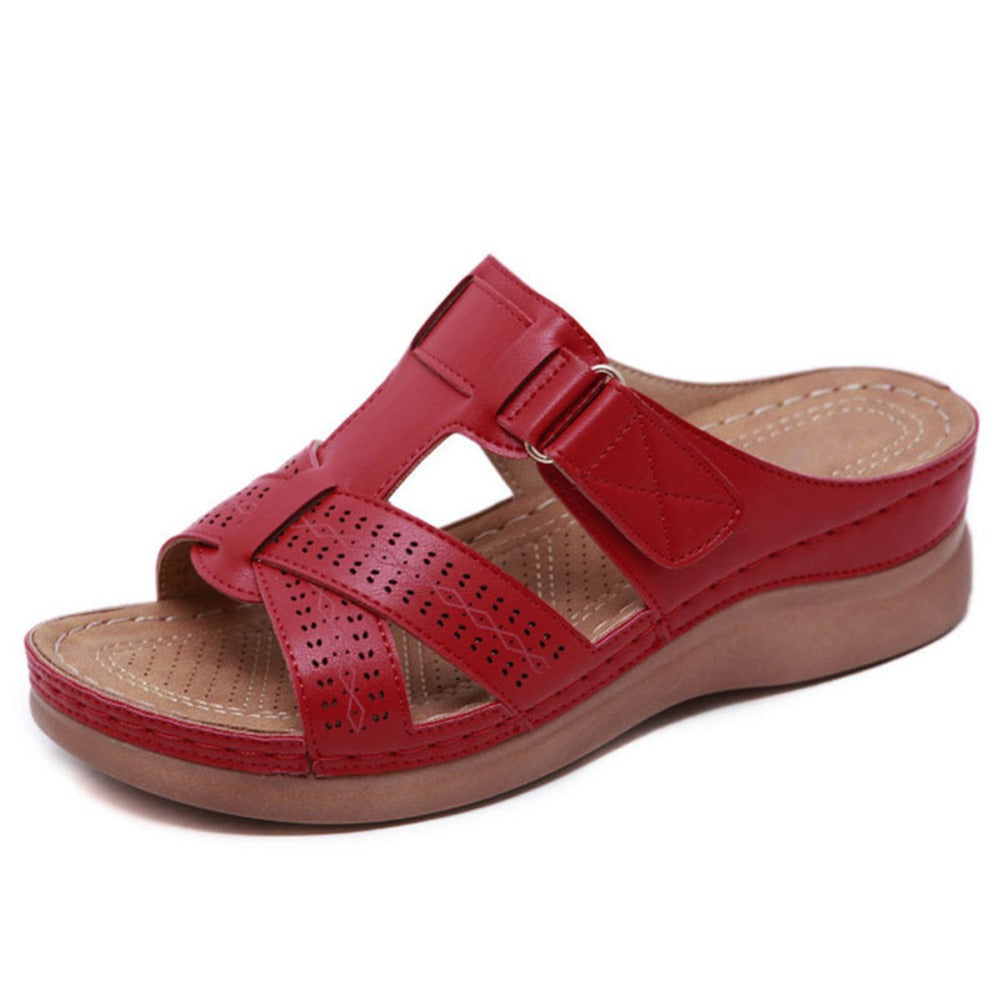 Sandały damskie Vintage Wedge Lidia Sek Slip-On
