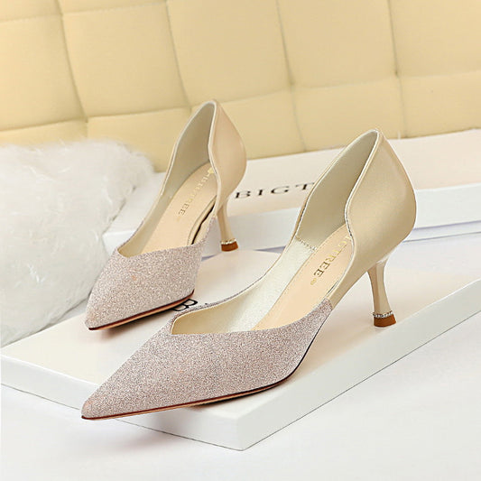 Elegant Color Block Heels by Lidia Sek