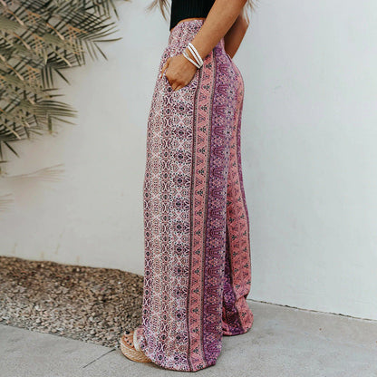 Spodnie z szerokimi nogawkami w stylu boho od Lidia Sek