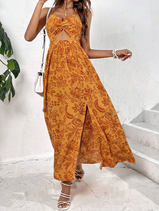 Elegancka plisowana sukienka midi Lidia Sek z dekoltem halter