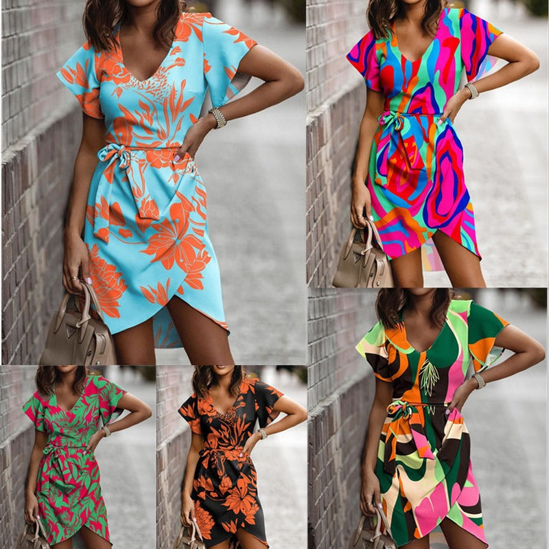 Vibrant Print Lidia Sek Summer Commuter Dress