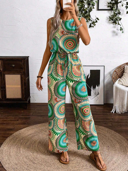 Kombinezon bez rękawów w stylu boho Lidia Sek