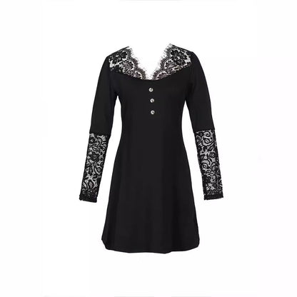 Elegancka koronkowa sukienka z dekoltem w serek od Lidia Sek