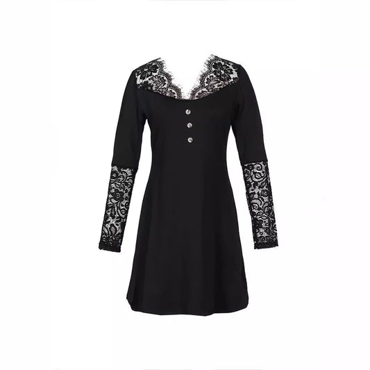 Elegancka koronkowa sukienka z dekoltem w serek od Lidia Sek