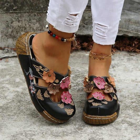 Boho Floral Lidia Sek Round Toe Sandals