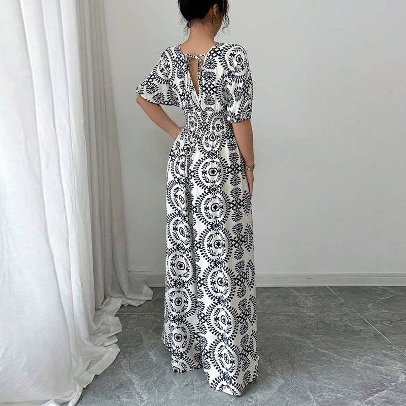 Elegancki kombinezon Lidia Sek z nadrukiem boho
