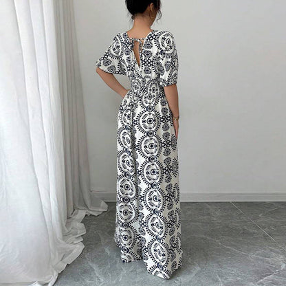Elegancki kombinezon Lidia Sek z nadrukiem boho