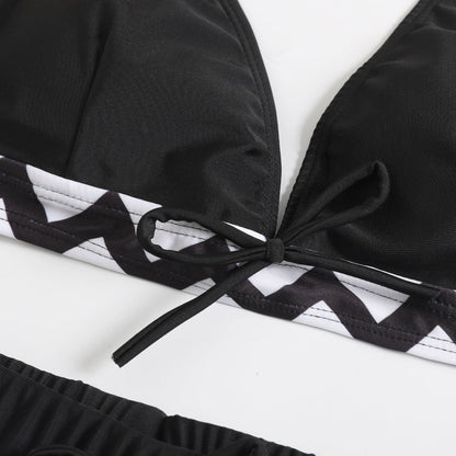 Elegancki komplet bikini Lidia Sek w zygzaki z szortami
