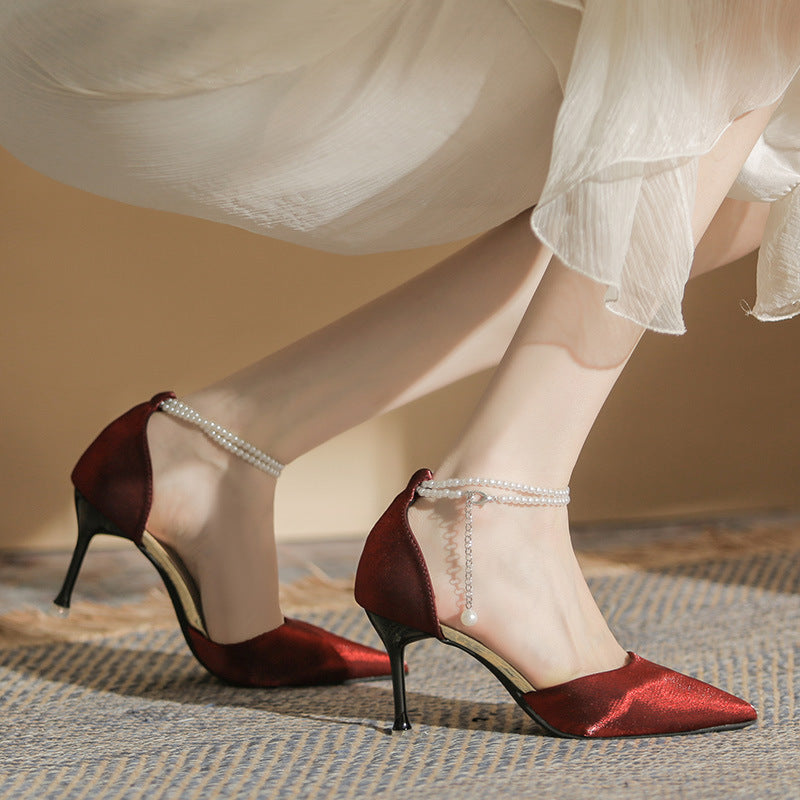 Eleganckie sandały Lidia Sek Stiletto z klamrą