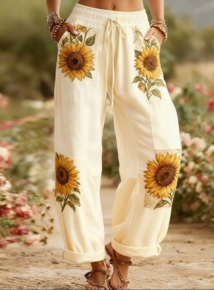 Spodnie Boho Sunflower Lidia Sek Floral Lantern