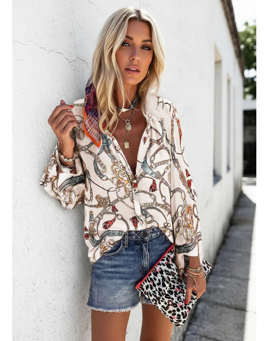Koszula Lidia Sek Street Style z nadrukiem w żywym kolorze
