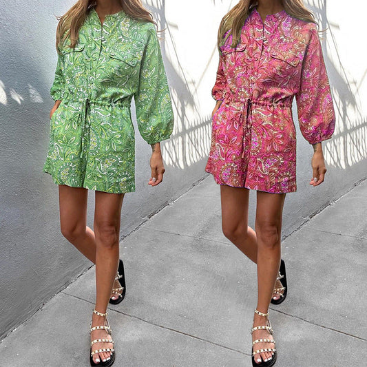 Vibrant Print Lidia Sek Summer Romper