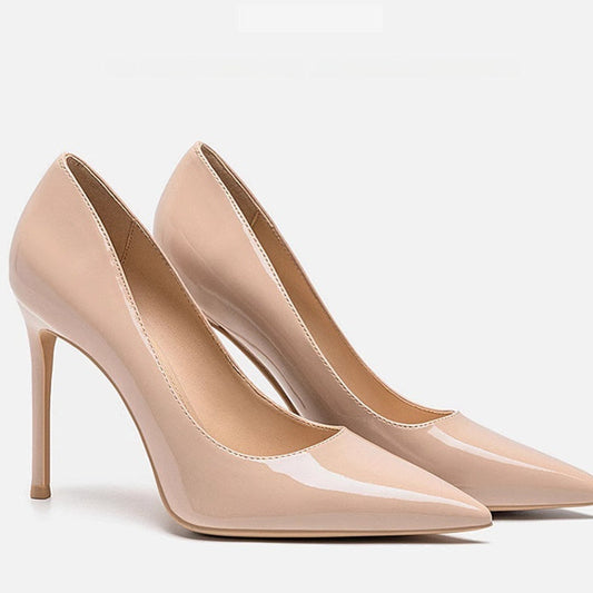 Elegant Lidia Sek Leather Stiletto Heels