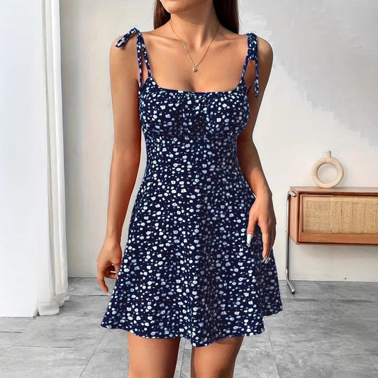 Chic Floral Strap Dress by Lidia Sek
