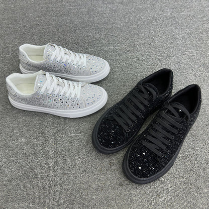 Rhinestone Suede Sneakers by Lidia Sek