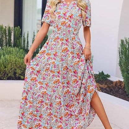 Floral Maxi Dress Lidia Sek Summer Comfort