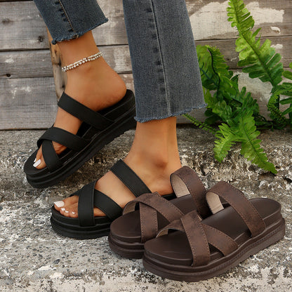 Chic Platform Lidia Sek Cross Sandals